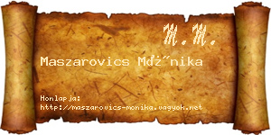 Maszarovics Mónika névjegykártya