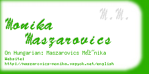 monika maszarovics business card